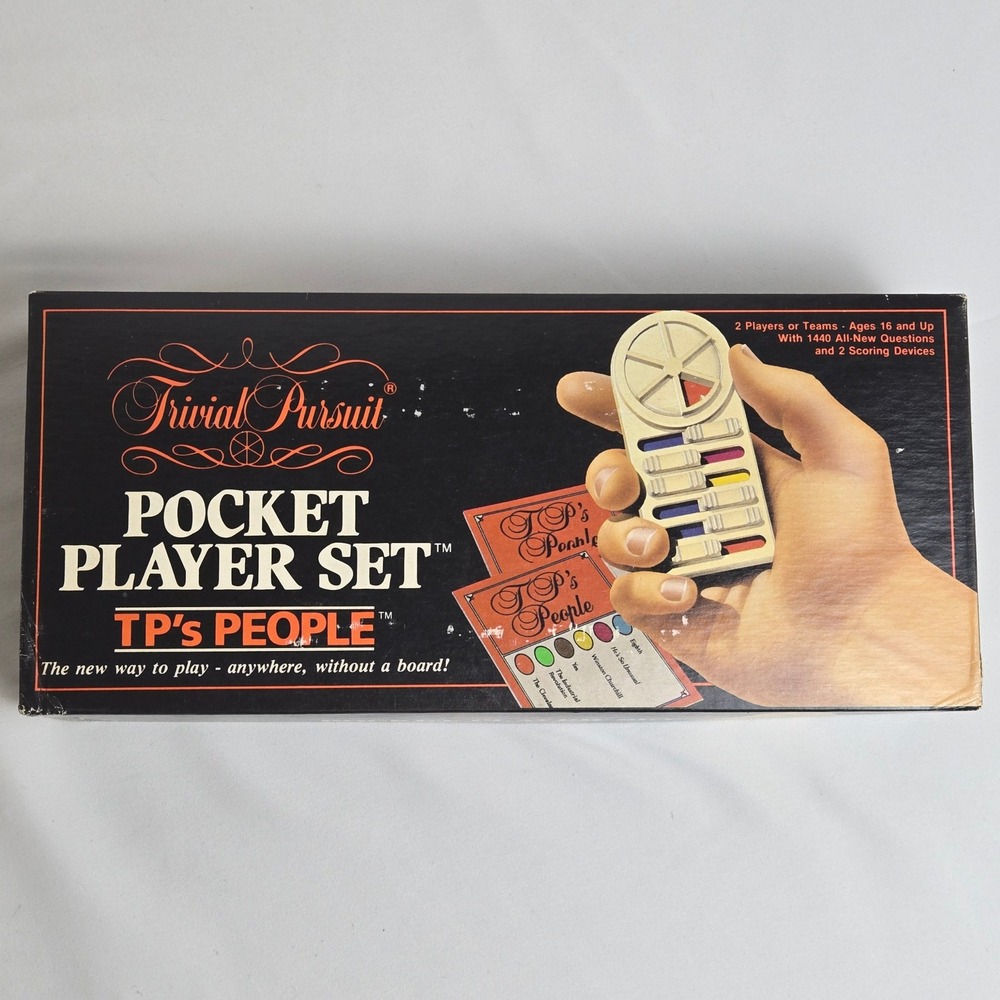 Trivial Pursuit Pocket Player Set TP's‎ People Edition Horn Abbot Vintage 1987